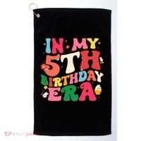 Funny Groovy In My 5th Birthday Era Five Years Old Birthday Golf Towel thumb 0