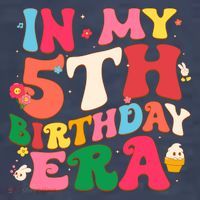 Funny Groovy In My 5th Birthday Era Five Years Old Birthday Sweatshirt thumb 3