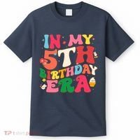 Funny Groovy In My 5th Birthday Era Five Years Old Birthday T-Shirt thumb 0