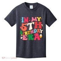 Funny Groovy In My 5th Birthday Era Five Years Old Birthday Kids T-Shirt thumb 0