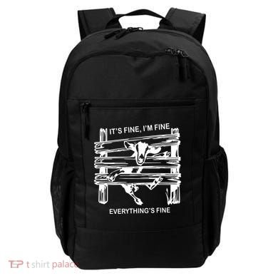 Funny Goat Its Fine Im Fine Everything Is Fine Backpack
