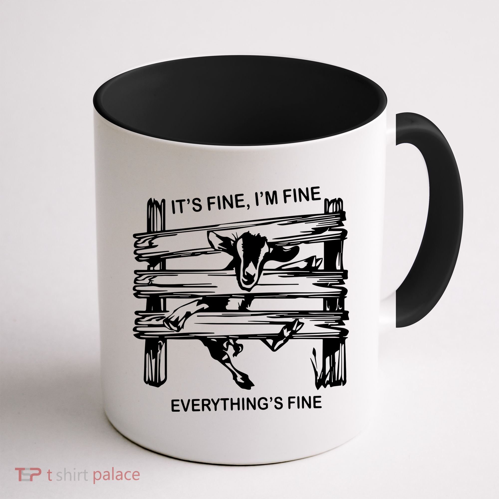 Funny Goat Its Fine Im Fine Everything Is Fine Coffee Mug