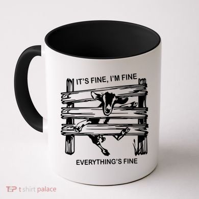 Funny Goat Its Fine Im Fine Everything Is Fine Coffee Mug