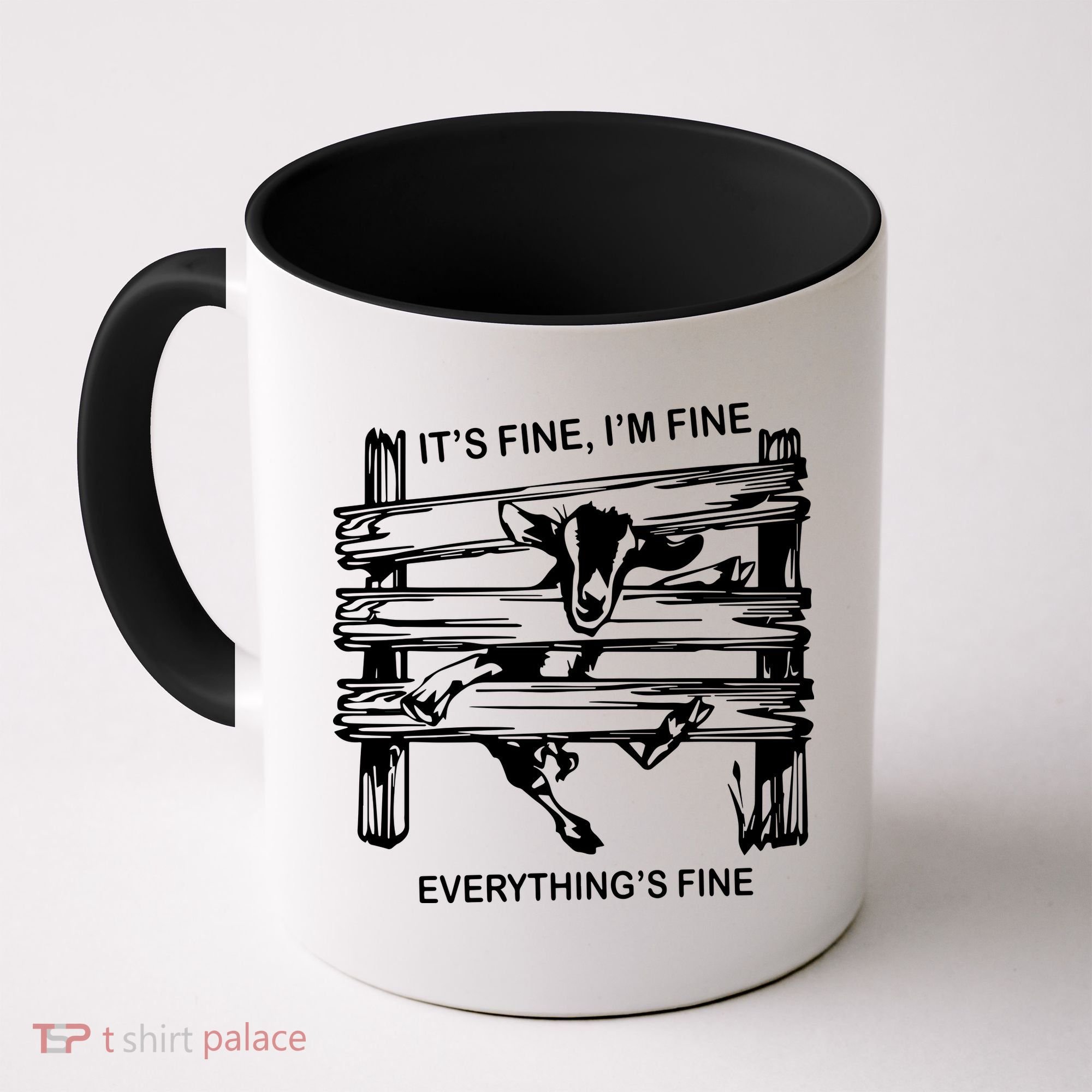 Funny Goat Its Fine Im Fine Everything Is Fine Coffee Mug