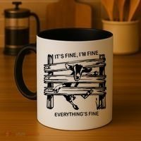 Funny Goat Its Fine Im Fine Everything Is Fine Coffee Mug thumb 4