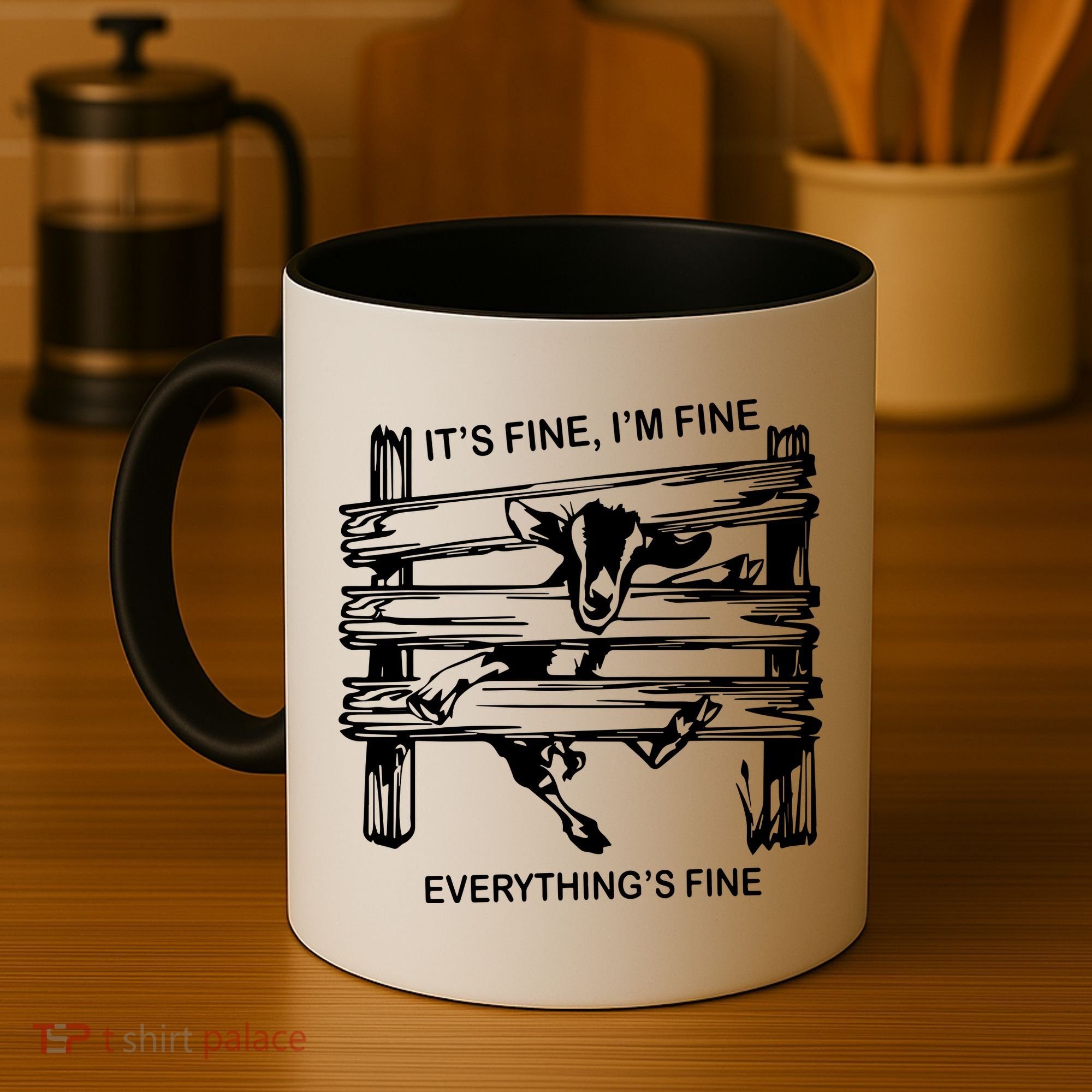 Funny Goat Its Fine Im Fine Everything Is Fine Coffee Mug