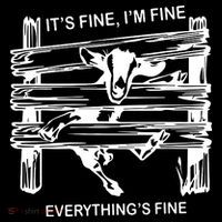 Funny Goat Its Fine Im Fine Everything Is Fine Ornament thumb 1