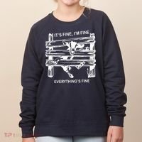 Funny Goat Its Fine Im Fine Everything Is Fine Women's Sweatshirt thumb 0