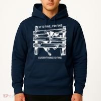Funny Goat Its Fine Im Fine Everything Is Fine Hoodie thumb 2