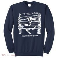 Funny Goat Its Fine Im Fine Everything Is Fine Sweatshirt thumb 0