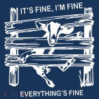 Funny Goat Its Fine Im Fine Everything Is Fine Button thumb 1