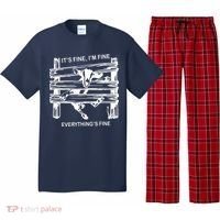 Funny Goat Its Fine Im Fine Everything Is Fine Pajama Set thumb 0