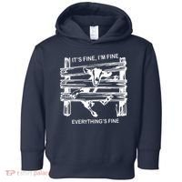 Funny Goat Its Fine Im Fine Everything Is Fine Toddler Hoodie thumb 0