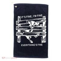 Funny Goat Its Fine Im Fine Everything Is Fine Golf Towel thumb 0