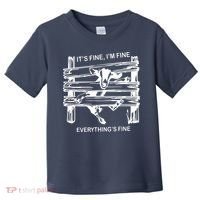 Funny Goat Its Fine Im Fine Everything Is Fine Toddler T-Shirt thumb 0