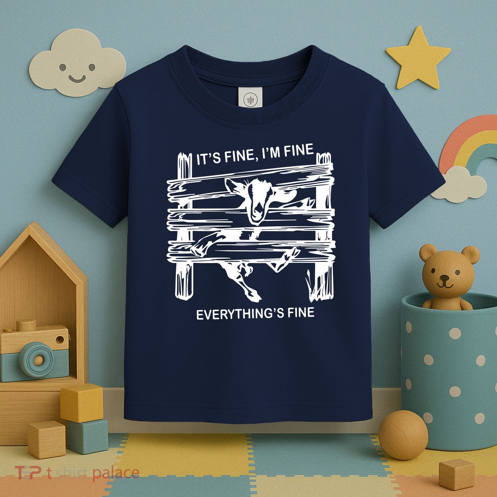 Funny Goat Its Fine Im Fine Everything Is Fine Toddler T-Shirt