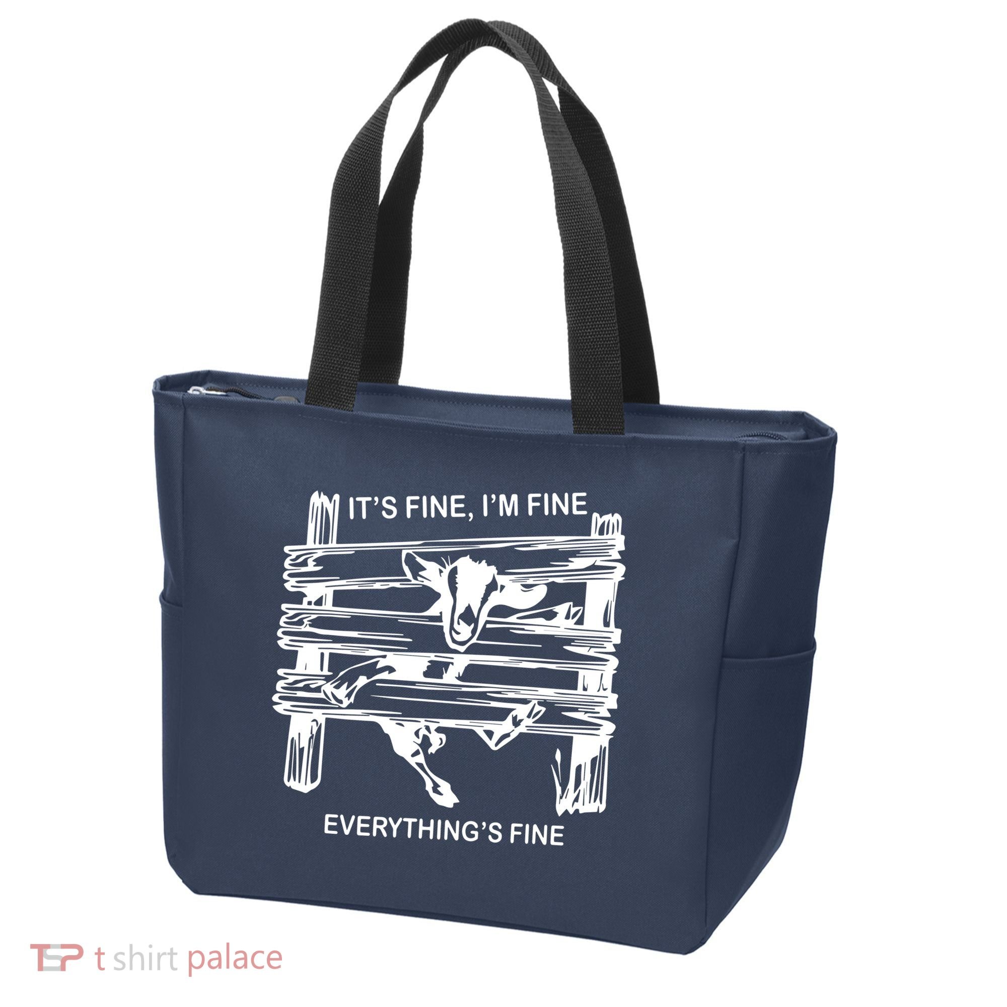 Funny Goat Its Fine Im Fine Everything Is Fine Tote Bag