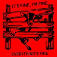Funny Goat Its Fine Im Fine Everything Is Fine Santa Hat thumb 1