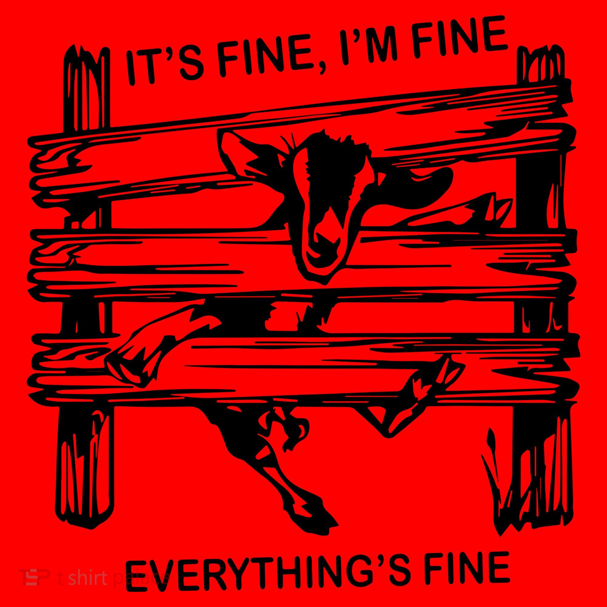 Funny Goat Its Fine Im Fine Everything Is Fine Santa Hat