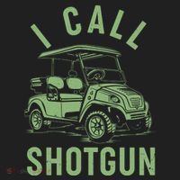 Funny Golfing I Call Shotgun Golf Cart Women's Sweatshirt thumb 2