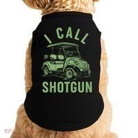 Funny Golfing I Call Shotgun Golf Cart Doggie Tank thumb 0
