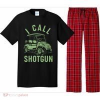 Funny Golfing I Call Shotgun Golf Cart Pajama Set thumb 0