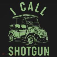 Funny Golfing I Call Shotgun Golf Cart Women's Hoodie thumb 2