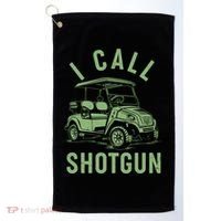 Funny Golfing I Call Shotgun Golf Cart Golf Towel thumb 0