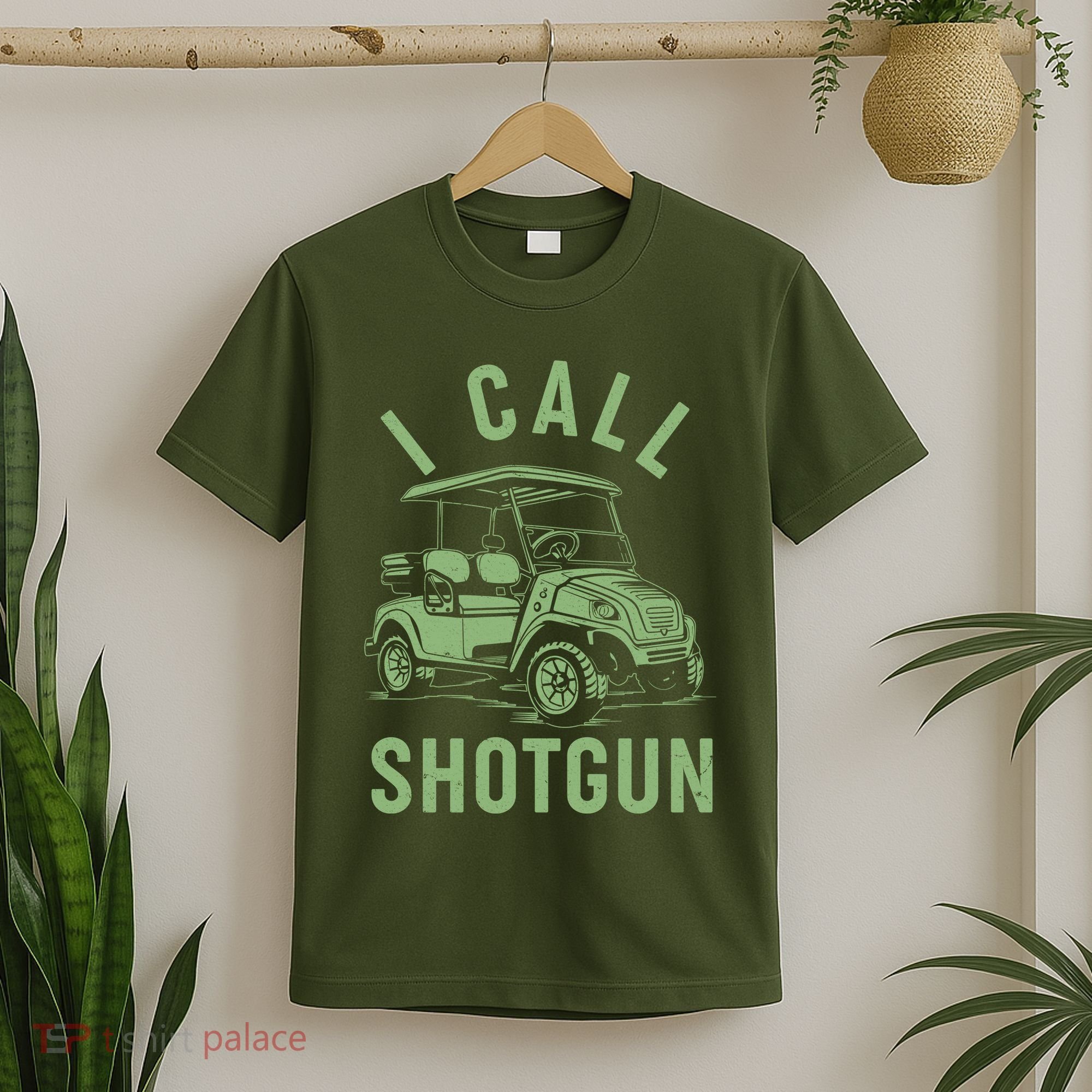Funny Golfing I Call Shotgun Golf Cart T-Shirt