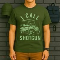 Funny Golfing I Call Shotgun Golf Cart T-Shirt thumb 6