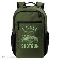 Funny Golfing I Call Shotgun Golf Cart Backpack thumb 0