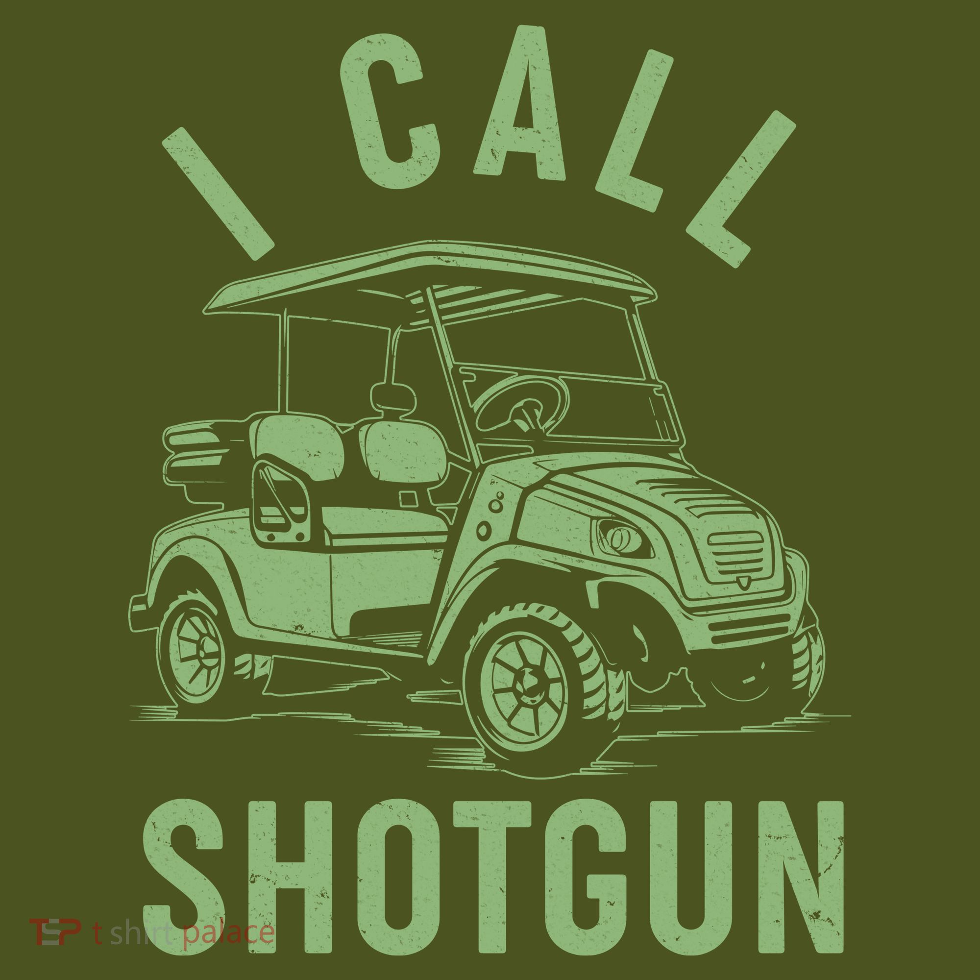 Funny Golfing I Call Shotgun Golf Cart Mousepad