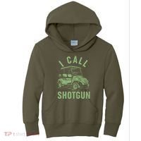 Funny Golfing I Call Shotgun Golf Cart Kids Hoodie thumb 0