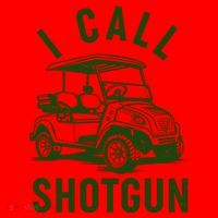 Funny Golfing I Call Shotgun Golf Cart Santa Hat thumb 1