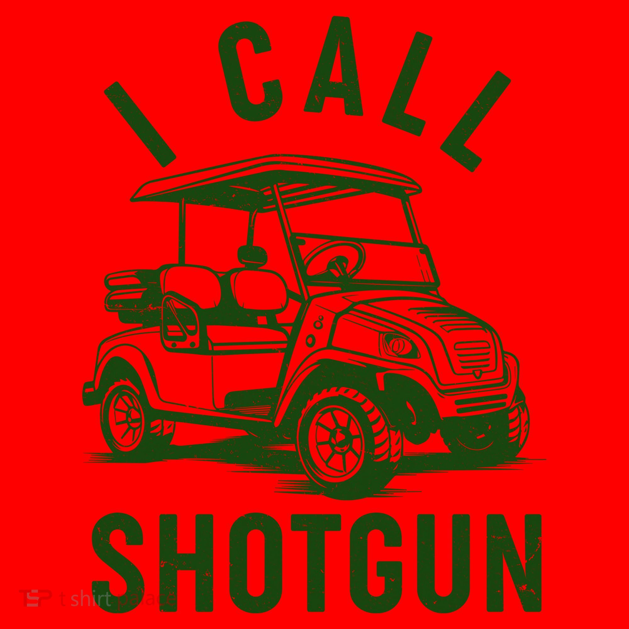 Funny Golfing I Call Shotgun Golf Cart Santa Hat