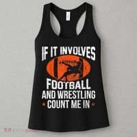 Funny Gift If It Involves Football And Wrestling Count Me Gift Women's Tank Top thumb 3