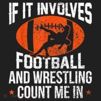 Funny Gift If It Involves Football And Wrestling Count Me Gift Hat thumb 2