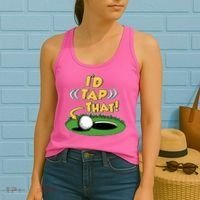 Funny Golfing Id Tap That Women's Tank Top thumb 2