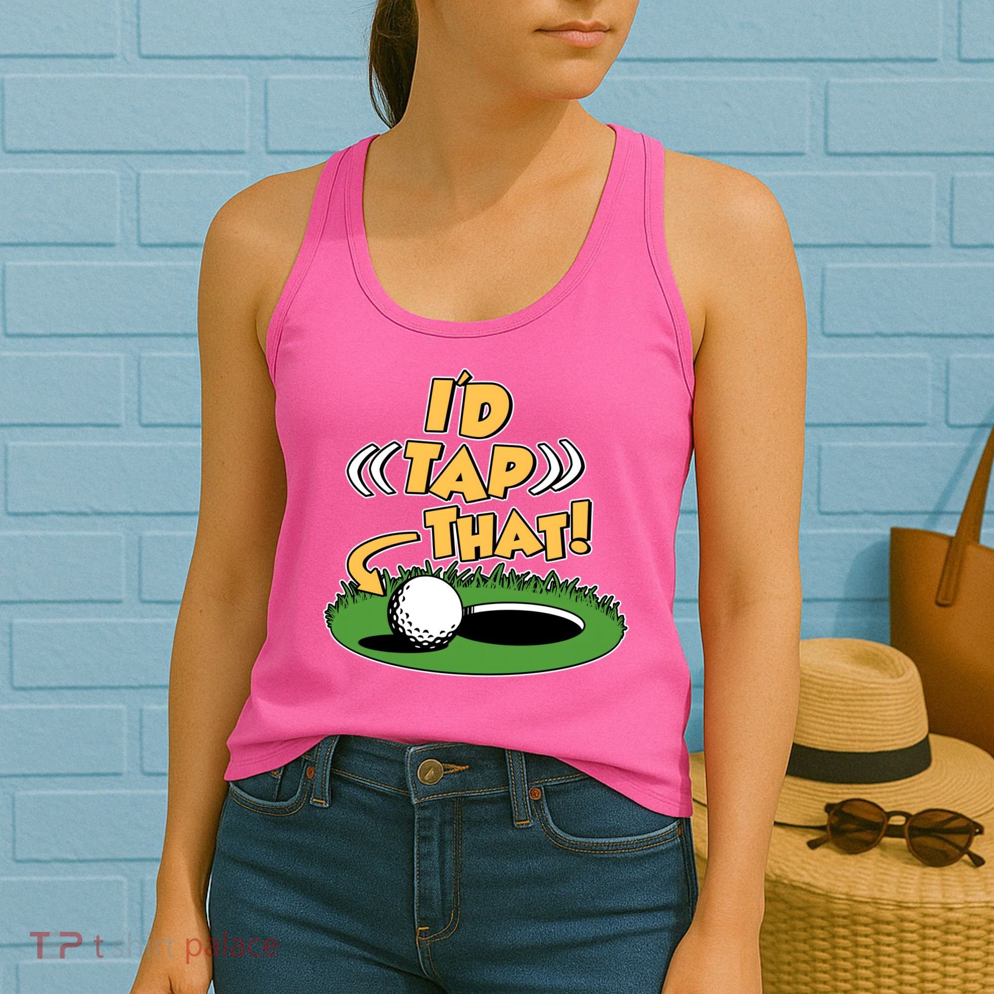 Funny Golfing Id Tap That Women's Tank Top