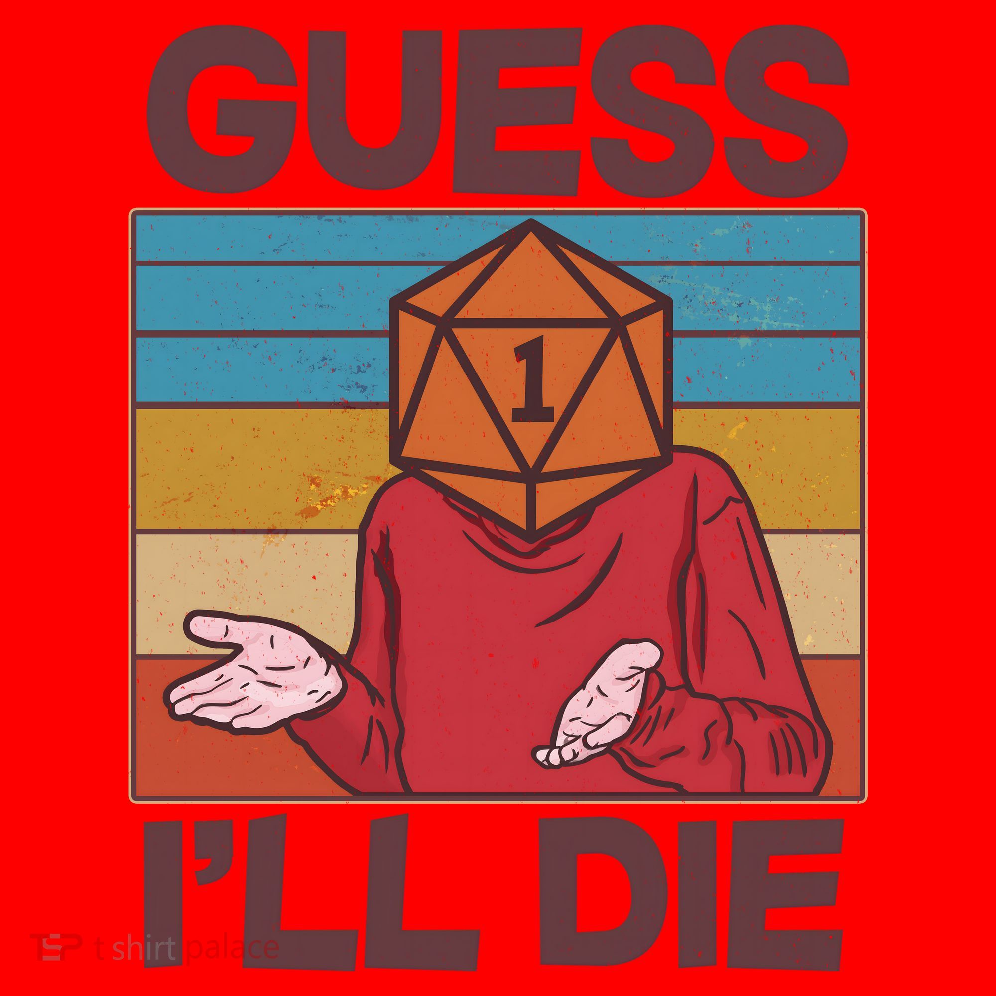 Funny Guess I'll Die Meme DnD Dice Dungeon And Dragons Fan Santa Hat