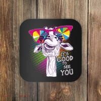 Funny Giraffe It's Good To See You Coaster thumb 0
