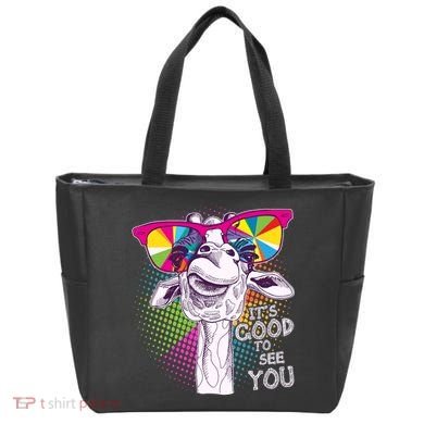 Funny Giraffe It's Good To See You Tote Bag