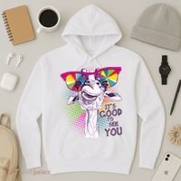 Funny Giraffe It's Good To See You Hoodie thumb 3