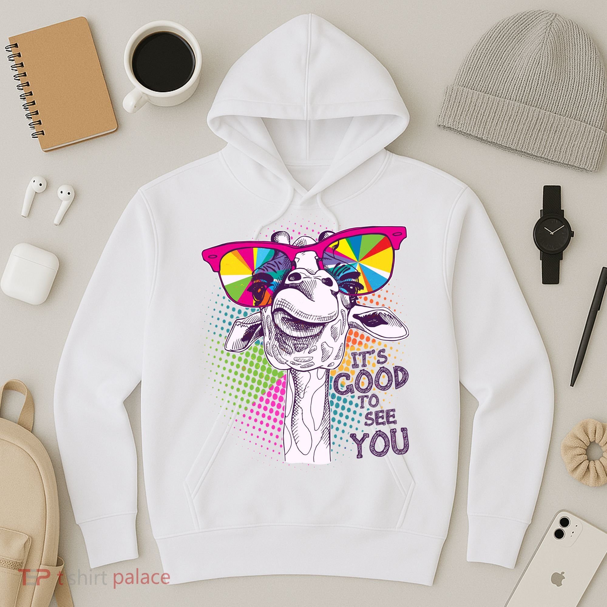 Funny Giraffe It's Good To See You Hoodie