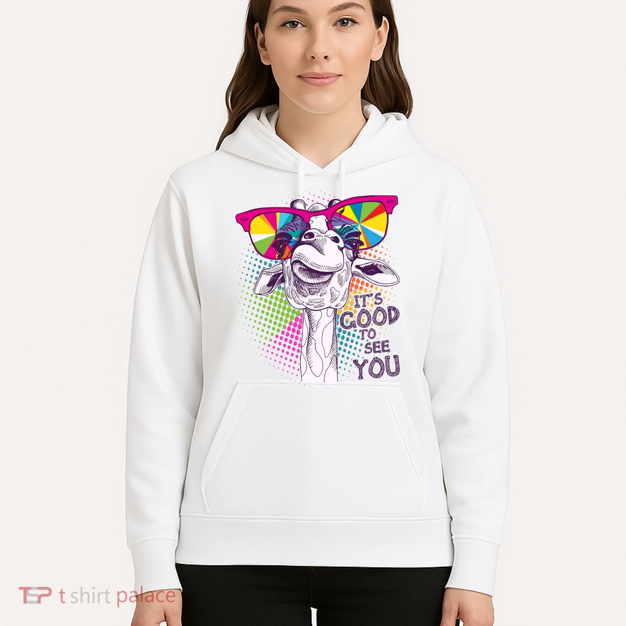 Funny Giraffe It's Good To See You Hoodie