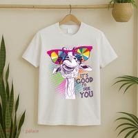 Funny Giraffe It's Good To See You T-Shirt thumb 2