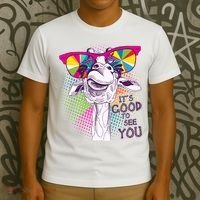 Funny Giraffe It's Good To See You T-Shirt thumb 3