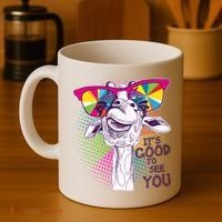Funny Giraffe It's Good To See You Coffee Mug thumb 4