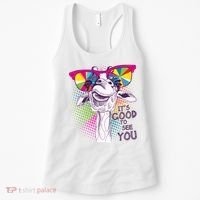 Funny Giraffe It's Good To See You Women's Tank Top thumb 0