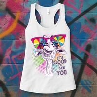 Funny Giraffe It's Good To See You Women's Tank Top thumb 3